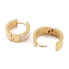 Ion Plating(IP) 304 Stainless Steel & Natural Shell Huggie Hoop Earrings for Women EJEW-C096-29G-2