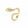 Snake Shape Rack Plating Alloy Cuff Rings RJEW-Q163-012A-RS-3