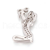 Brass Micro Pave Cubic Zirconia Pendants ZIRC-L078-064P-NR-2