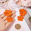 Ally with Raffia Grass Studs Earrings EJEW-WH20011-03C-3