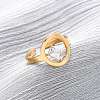 304 Stainless Steel Adjustable Cuff Rings for Women RJEW-B126-06G-02-1