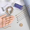 SUNNYCLUE 12Pcs 2 Colors 304 Stainless Steel Round Snake Chain Necklaces Set NJEW-SC0001-12-3