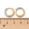 304 Stainless Steel Two Tone Hoop Earrings EJEW-P313-02A-G-5