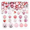   150Pcs 15 Styes Spray Painted Natural Wood European Beads WOOD-PH0003-09-7