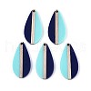 Opaque Resin & Wood Pendants RESI-T057-72A-1