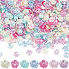 SUNNYCLUE 500PCS 5-Petal ABS Plastic Imitation Pearl Bead Caps KY-SC0002-01-1