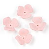 3-Petal Spray Painted Acrylic Bead Caps MACR-N007-01D-1-1
