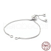 Anti-Tarnish Rhodium Plated 925 Sterling Silver Chain Bracelet Making MAK-L016-001P-3