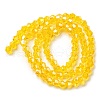 Transparent Electroplate Glass Beads Strands GLAA-F029-3mm-C22-2