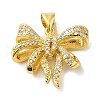 Brass Micro Pave Clear Cubic Zirconia Pendants FIND-Z041-02G-1