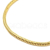 3mm Rack Plating Brass European Style Round Snake Chain Bracelets for Jewelry Making BJEW-B106-10G-2