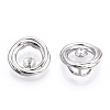 Rhodium Plated 925 Sterling Silver Peg Bails STER-T004-44P-4