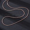 Brass Cardano Chains Necklaces for Women NJEW-D302-59RG-5