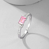 Simple Stylish S925 Sterling Silver Micro Pave Cubic Zirconia Rings for Women TG6713-1-3