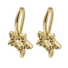 Rack Plating Brass Micro Pave Clear Cubic Zirconia Earring Hooks KK-A231-08G-1