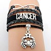12 Constellations PU Leather Multi-strand Bracelets WG5E0D3-04-1