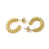 304 Stainless Steel Half Hoop Stud Earrings for Women EJEW-B054-22G-2