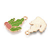 Alloy Enamel Pendants ENAM-T022-25-2
