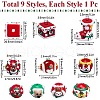 SUNNYCLUE 9 Styles Opaque Hand Painted Acrylic Enamel Beads SACR-SC0001-42-2