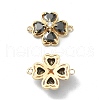 Brass Pave Clear Cubic Zirconia Connector Charms X-KK-B072-09G-2