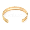 304 Stainless Steel Hollow Oval Cuff Bangles BJEW-F457-19G-2