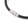 Braided Leather Cord Bracelets BJEW-JB11387-03-4