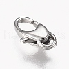 Tarnish Resistant Polished 316 Surgical Stainless Steel Lobster Claw Clasps STAS-Z013-05B-3