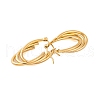 Ion Plating(IP) 304 Stainless Steel Hoop Earrings for Women EJEW-P279-32G-2