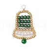 Glass Pearl Beads Pendants PALLOY-JF03120-03-1