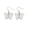 Natural Mixed Stone Brass Dangle Earrings EJEW-M081-01P-2