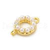 Rack Plating Brass Clear Cubic Zirconia Connector Charms KK-S396-06A-2