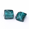 Handmade Silver Foil Lampwork Beads FOIL-S006-20x20mm-04-2