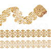 2M Floral Embroidery Iron on/Sew on Polyester Ribbon Patches OCOR-FG0001-75G-1