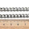 Tarnish Resistant 304 Stainless Steel Curb Chain/Twisted Chain Necklace Making STAS-A028-N122P-3