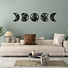 Wood Moon Phase Pendant Decoration HJEW-WH20013-002-5