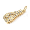 Brass Micro Pave Cubic Zirconia Pendants KK-D357-43G-2