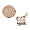 Shell Pearl Glass Seed Beaded Pendants PALLOY-MZ00476-02-2