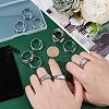Unicraftale 12Pcs Stainless Steel Grooved Finger Ring Settings STAS-UN0038-94E-2