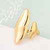 Horse Eye 304 Stainless Steel Open Cuff Rings RJEW-R018-01G-04-2