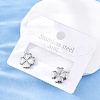 304 Stainless Steel Stud Earrings EJEW-Z098-06P-3