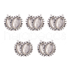 Oval Clear Glass Cabochon Cover DIY-PH0018-96AS-1