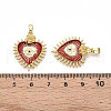 Brass Micro Pave Cubic Zirconia Pendants KK-N257-01C-G-3