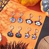 Halloween Theme Alloy Enamel Leverback Earrings EJEW-JE06476-1