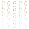 SUPERFINDINGS 16 Pairs 2 Colors Brass Earring Hooks KK-FH0005-54-1