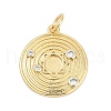 Brass Micro Pave Clear Cubic Zirconia Pendants KK-G522-30G-1