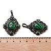 Synthetic Malachite Rhombus Pendants G-K363-02R-17-3