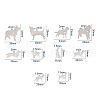 304 Stainless Steel Puppy Pendants STAS-CJ0001-128-2