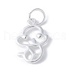 925 Sterling Silver Chinese Zodiac Outline Charms STER-P066-02S-06-1