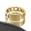 Textured Rectangle 304 Stainless Steel Finger Ring for Women RJEW-L126-03B-G-2