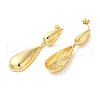 Real 18K Gold Plated Brass Dangle Stud Earrings EJEW-G382-20A-G-2